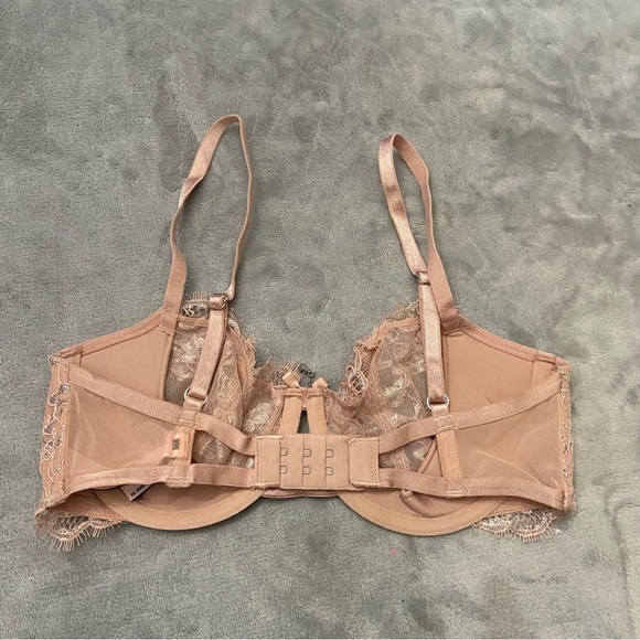 New! Victoria’s Secret Dream Angels Evening Nude Lace Balcony Bra 4867 - Picture 6 of 8